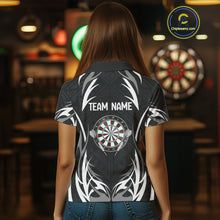Load image into Gallery viewer, Personalized White And Black Dartboard Dart Shirts For Women Outfits Dart Team Jerseys NYN0041