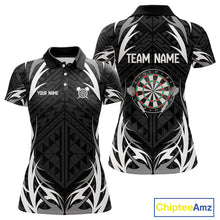 Load image into Gallery viewer, Personalized White And Black Dartboard Dart Shirts For Women Outfits Dart Team Jerseys NYN0041