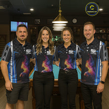 Load image into Gallery viewer, Colorful Paint Ball 8 Billiard Jerseys For Men Custom Blue Billiard Balls Pool Jersey NYN2317