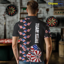 Load image into Gallery viewer, Custom American Flag Pattern Dartboard Darts Polo Shirts For Men Patriotic Darts Team Jerseys NYN2756