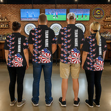 Load image into Gallery viewer, Custom American Flag Pattern Dartboard Darts Polo Shirts For Men Patriotic Darts Team Jerseys NYN2756