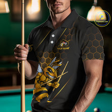 Load image into Gallery viewer, Yellow Hexagon Funny Bee 8 Ball &amp; 9 Ball Pool Billiard Jerseys For Men Custom Billiard Team Appeal NYN2758