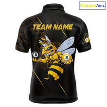 Load image into Gallery viewer, Yellow Hexagon Funny Bee 8 Ball &amp; 9 Ball Pool Billiard Jerseys For Men Custom Billiard Team Appeal NYN2758