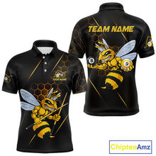 Load image into Gallery viewer, Yellow Hexagon Funny Bee 8 Ball &amp; 9 Ball Pool Billiard Jerseys For Men Custom Billiard Team Appeal NYN2758