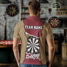 Load image into Gallery viewer, Custom Yellow&amp;Red Grunge Style Darts Board Dart Shirts For Men, Dart Team Jerseys NYN0058