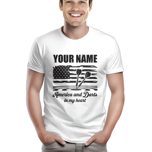 America And Darts T-Shirts Custom Dart Shirt For Men And Women, Darts For Gift NYN0217