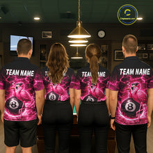 Load image into Gallery viewer, Thunder Pink Funny Flamingo Smokes Pool 8 Ball Women Billiard Shirt Custom Ball Billiard Team Attire NYN2612