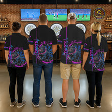 Load image into Gallery viewer, Custom Blue And Pink Darts Funny Bulldog Dart Shirts Polo For Women Dart League Jerseys NYN2108