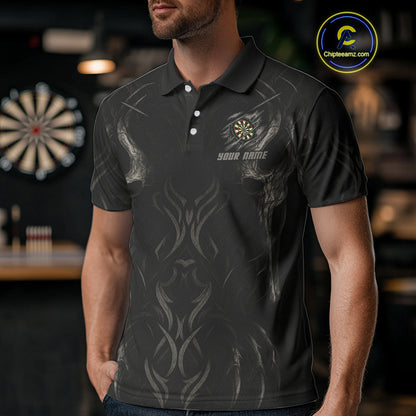 Custom Men's Dart Shirt - Team Jersey With Name | Silver Dart Arrow For Dart Players NYN0434