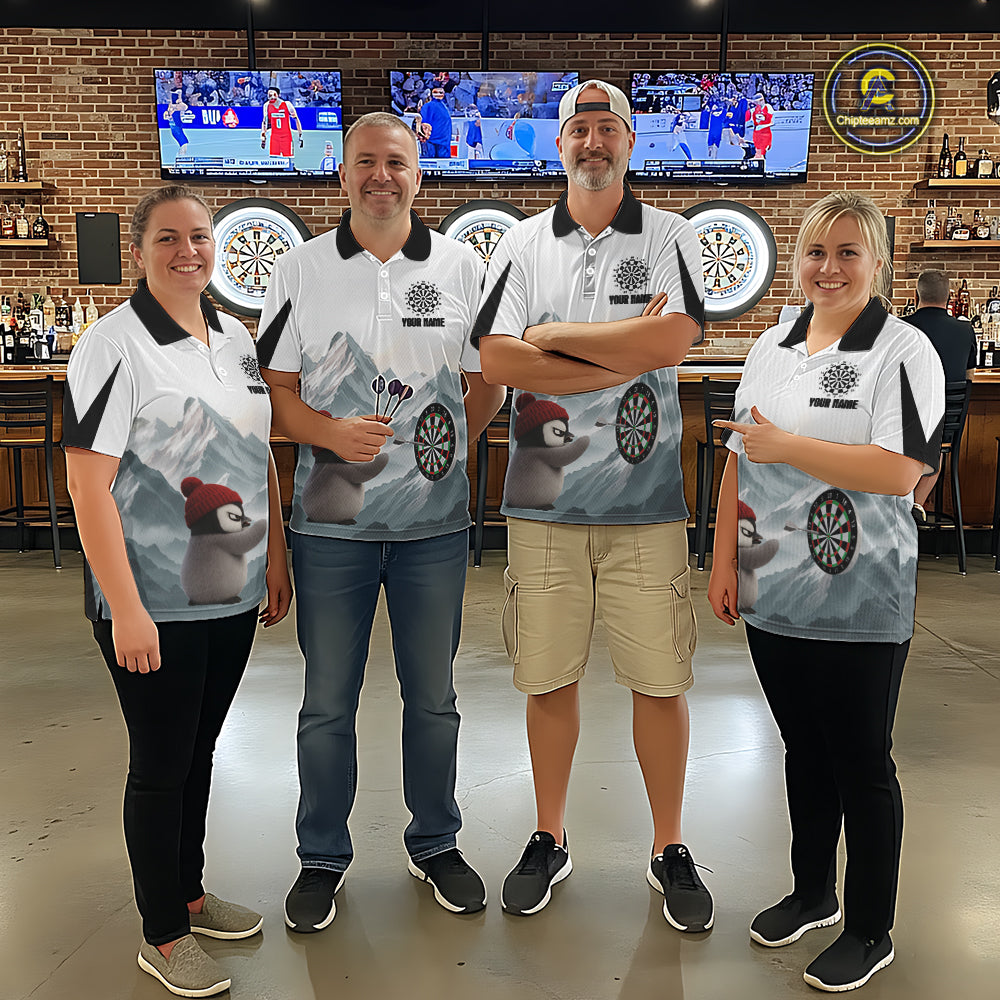 Cold Fierce Penguin Duo Play Darts Women Darts Polo Shirt Personalized Name For Darters NYN2356