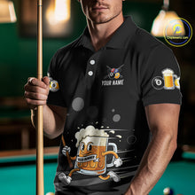 Load image into Gallery viewer, Funny Beer Play Pool 8 Ball Men's Billiard Team Shirt Custom Billiard Polo &amp; 1/4 Zip Attire NYN2364