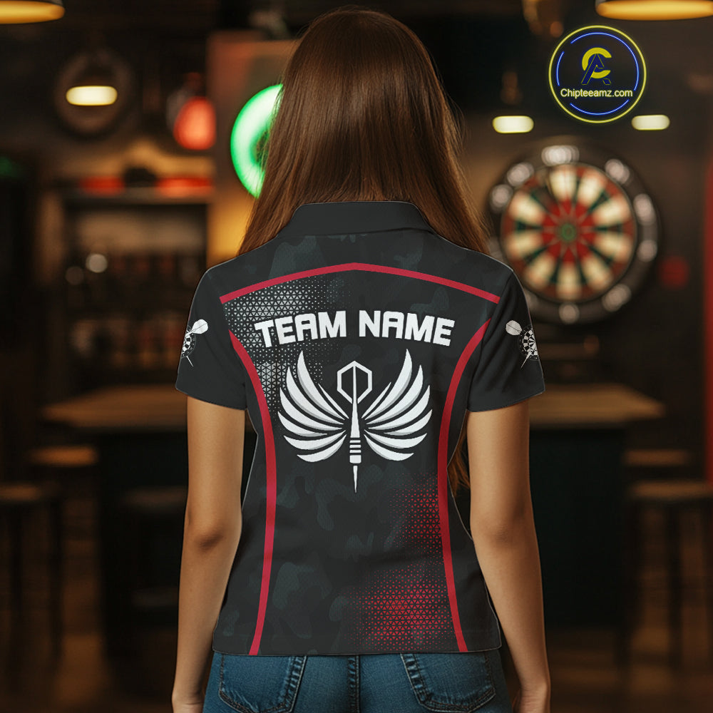 Custom Wings Dart Arrow Triangles Halftone Dart Shirts For Woen, Dart Team Jerseys NYN0080