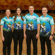 Load image into Gallery viewer, Bowling team wearing matching ocean turtle jerseys during tournament competition, representing unity, friendship, harmony and long-term success.
