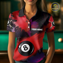Load image into Gallery viewer, Grunge Paint Splatter Pink Ball 8 Billiard Shirts For Women Personalized Billiard Attire Gifts NYN2789