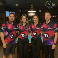 Load image into Gallery viewer, Grunge Paint Splatter Pink Ball 8 Billiard Shirts For Women Personalized Billiard Attire Gifts NYN2789