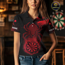 Load image into Gallery viewer, Red Spider Women's Grunge Darts Shirt Smoke Dartboard - Custom Name For Darts Jersey NYN0469