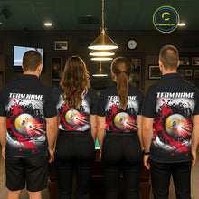 Load image into Gallery viewer, Lightning Red Billiard 8 Ball &amp; 9 Ball Shirt For Women Custom Grunge Pool Team Billiard Jersey NYN3441