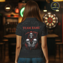 Load image into Gallery viewer, Custom Colorful Bulldog Funny Dart Polo Team Shirts For Women Bulldog Dart League Jerseys NYN2181