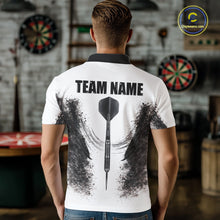Load image into Gallery viewer, Black And White Splatter Dartboard Men Darts Polo &amp; 1/4-Zip Shirts Custom Outfits Darts Team Jersey NYN3036