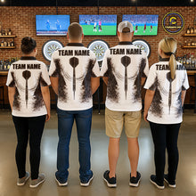 Load image into Gallery viewer, Black And White Splatter Dartboard Women Darts Polo &amp; 1/4-Zip Shirts Custom Outfits Darts Team Jersey NYN3036