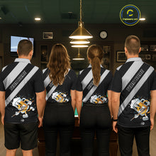 Load image into Gallery viewer, Black Grey Funny Beer Runner 8 Ball Men Billiards Shirt Personalized Pool Balls Billiard Team Names NYN2680