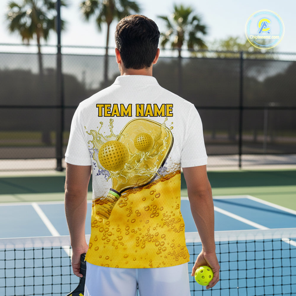 Custom Beer And Water Pickleball Paddle & Ball Jerseys Men Funny Pickleball League Shirt NYN2224