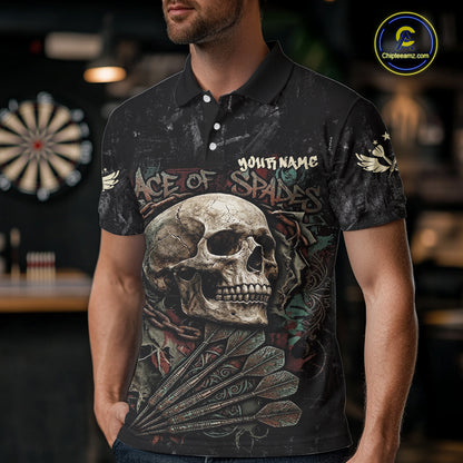 Graffiti Grunge Skull Darts Shirt For Men Custom Name & Team Skull Dart Outfits Jerseys NYN3115
