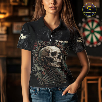 Graffiti Grunge Skull Darts Shirt For Women Custom Name & Team Skull Dart Outfits Jerseys NYN3115