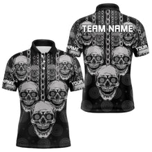 Load image into Gallery viewer, Custom Grey Skulls Dartboards Dart Shirts For Men, Dart Team Jerseys NYN0019