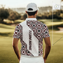 Load image into Gallery viewer, Mens Poker Pattern Golf Clothing Golf Shirt Funny Custom Men Golf Top, Best Golf Gifts For Golfer NYN2938