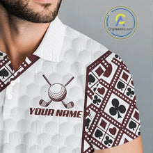 Load image into Gallery viewer, Mens Poker Pattern Golf Clothing Golf Shirt Funny Custom Men Golf Top, Best Golf Gifts For Golfer NYN2938