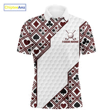 Load image into Gallery viewer, Mens Poker Pattern Golf Clothing Golf Shirt Funny Custom Men Golf Top, Best Golf Gifts For Golfer NYN2938