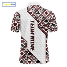 Load image into Gallery viewer, Mens Poker Pattern Golf Clothing Golf Shirt Funny Custom Men Golf Top, Best Golf Gifts For Golfer NYN2938