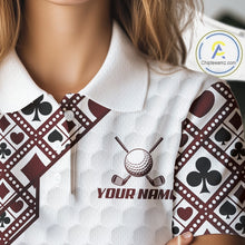 Load image into Gallery viewer, Women Poker Pattern Golf Clothing Golf Shirt Funny Custom Men Golf Top, Best Golf Gifts For Golfer NYN2938