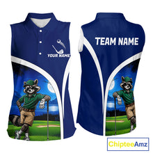 Load image into Gallery viewer, Golf-themed sleeveless shirt with raccoon character
