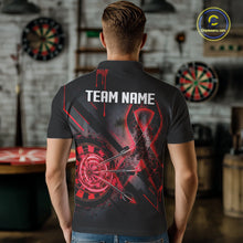 Load image into Gallery viewer, Lightning Red Ribbon Dartboard Custom Lightning Dartboard Darts Polo Shirt For Men NYN1805