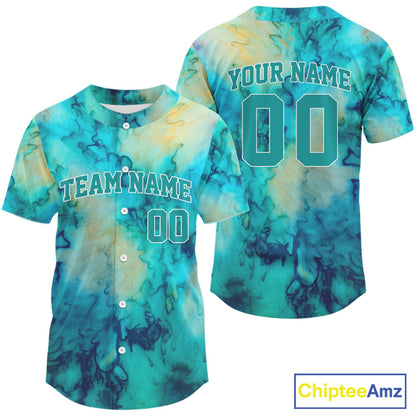 Custom Blue Men's Baseball Jersey Personalized Grunge Baseball Jersey For Newborns NYN1251