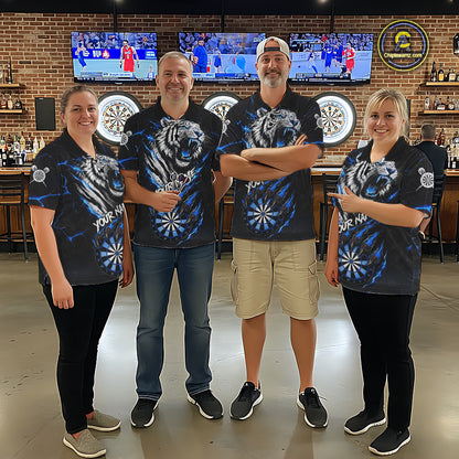 Custom Blue Claws Tiger Dart Shirts For Men Thunder Tiger Dart Team Shirt Darter Clothing Outfits NYN2887