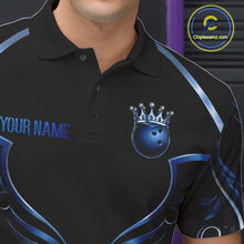 Load image into Gallery viewer, Male bowler wearing Tribal Crown Bowling Ball bowling jersey, personalized bowling apparel