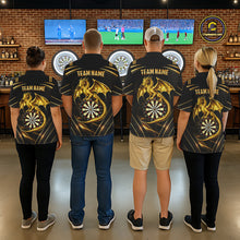 Load image into Gallery viewer, Gold Light Dragon Dartboard Custom Women Darts Polo League Shirts Dragon Dart Jerseys NYN2236