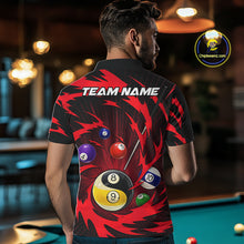 Load image into Gallery viewer, Red Tornado Yin Yang Ball Mens Billiard Pool Shirts Custom 8 Ball And 9 Ball Billiard Team Jersey NYN3304