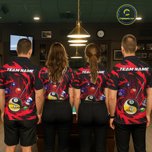 Load image into Gallery viewer, Red Tornado Yin Yang Ball Mens Billiard Pool Shirts Custom 8 Ball And 9 Ball Billiard Team Jersey NYN3304