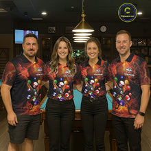 Load image into Gallery viewer, Cobra 8 Ball Cracked Thunder Lightning Billiard Shirts For Men Custom Billiard Team Jersey | Orange NYN3311