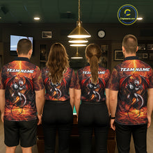 Load image into Gallery viewer, Dragon 8 Ball Cracked Thunder Lightning Billiard Shirts For Men Custom Billiard Team Jersey | Orange NYN3312