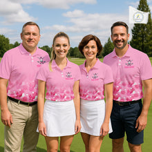 Load image into Gallery viewer, Pink Splatter Golf Shirts For Men Breast Cancer Awareness Golf Jerseys Short Sleeve Golf Tops NYN3315