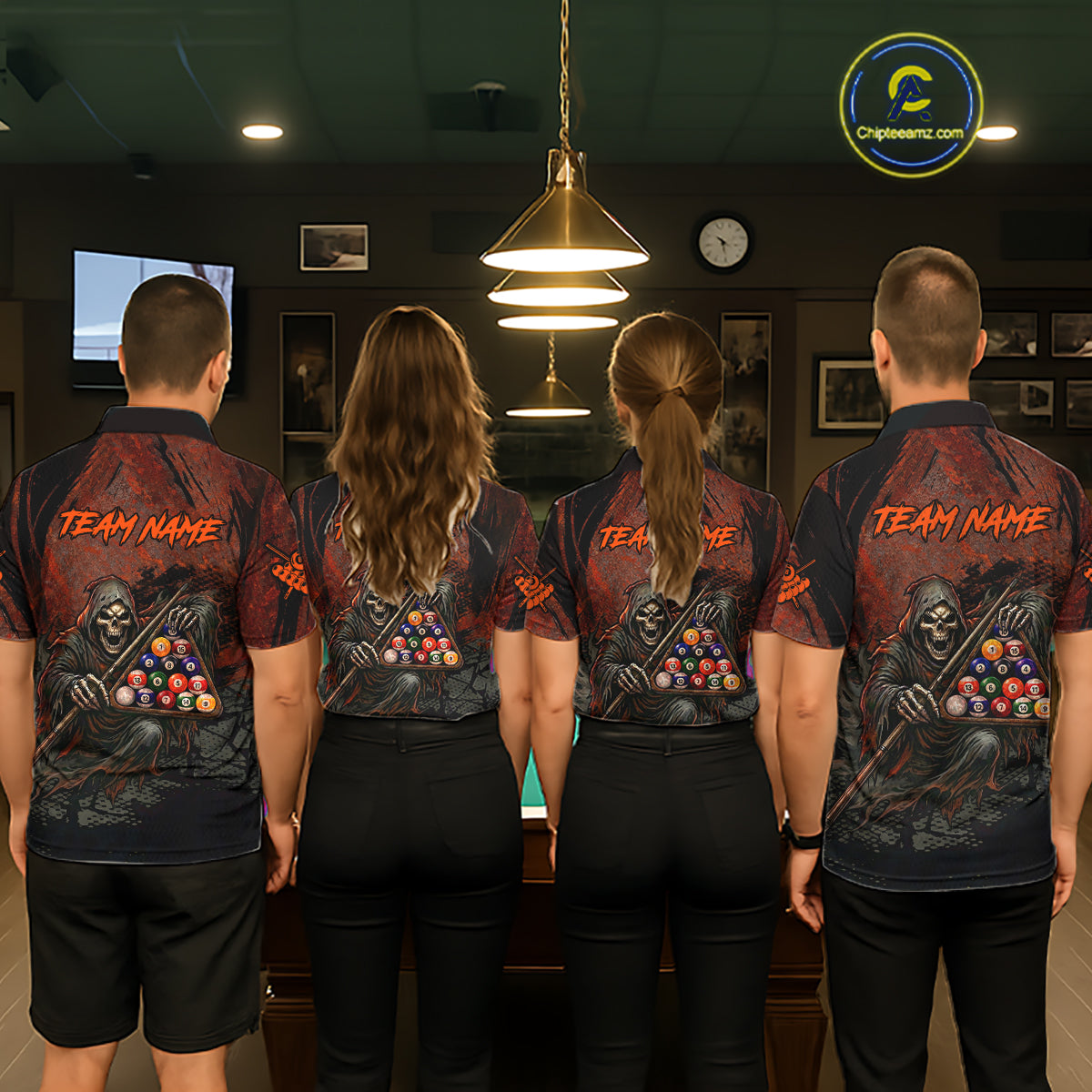 Custom Black And Gold 8 Ball 9 Ball Break Glass Billiard Shirt For Men, Pool Billiard Clothes Jersey NYN3019