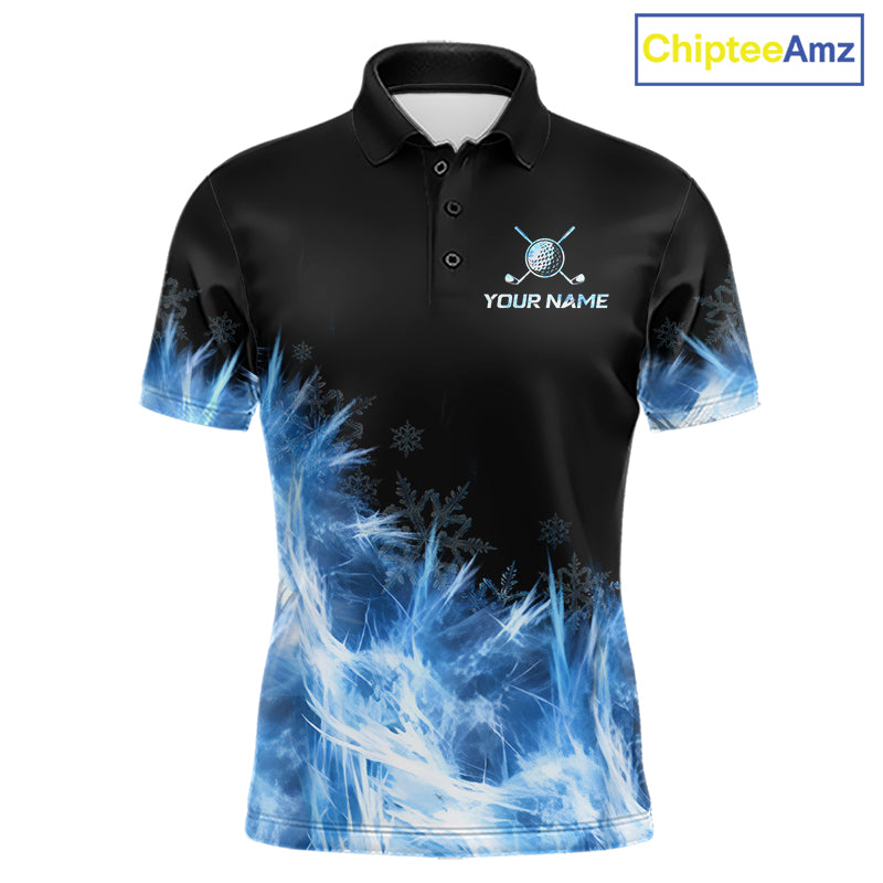 Icy Blue Light Mens Golf Polo Shirt Customize Golf Gifts For Men Golf Team Shirts, Golf Gifts NYN4038
