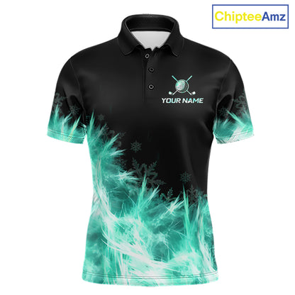 Icy Teal Light Mens Golf Polo Shirt Customize Golf Gifts For Men Golf Team Shirts, Golf Gifts NYN4039