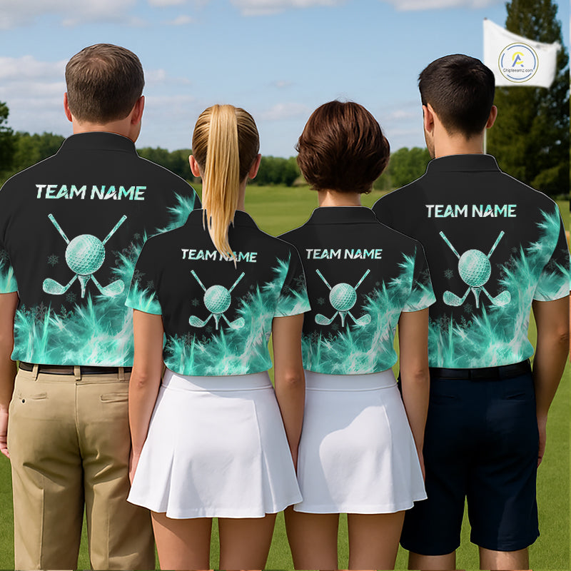 Icy Teal Light Mens Golf Polo Shirt Customize Golf Gifts For Men Golf Team Shirts, Golf Gifts NYN4039