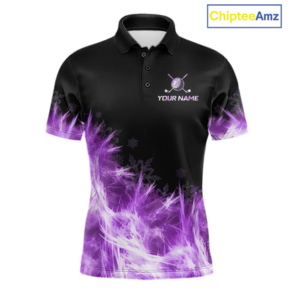 Icy Purple Light Mens Golf Polo Shirt Customize Golf Gifts For Men Golf Team Shirts, Golf Gifts NYN4040